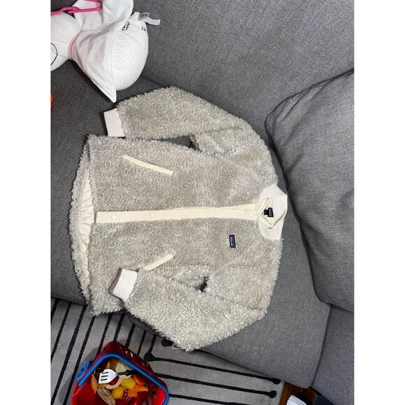 girls Patagonia retro x bomber button up. natural. large - Picture 5 of 6